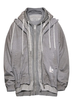 Maison MIHARA YASUHIRO triple-layered hoodie - Grey