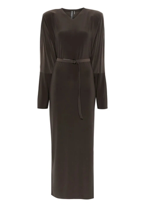 Norma Kamali dolman side-slit gown - Brown