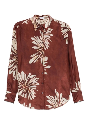 Brunello Cucinelli floral print shirt - Brown