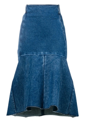 Balenciaga Godet peplum-style skirt - Blue