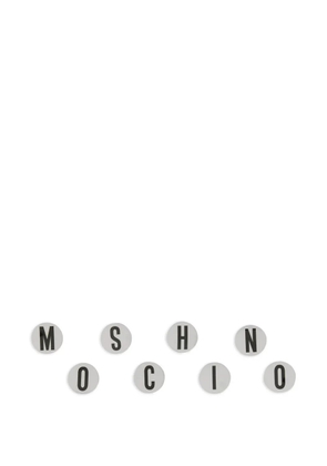 Moschino letter pins - White