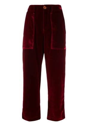 Jejia high-rise cropped trousers - Red