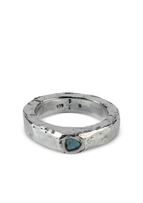 Parts of Four sterling silver Sistema diamond ring