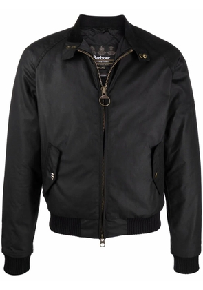Barbour zip-up wax jacket - Black