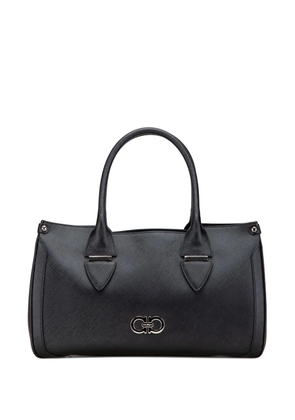 Ferragamo Pre-Owned 2021 Leather Double Gancini tote bag - Black