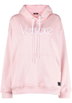 Versace 1978 Re-Edition logo-embroidered hoodie - Pink