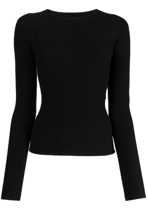 Baserange crew-neck cotton sweatshirt - Black