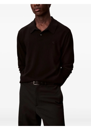 Calvin Klein wool polo shirt - Black