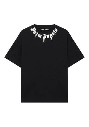 Palm Angels spray neck logo T-shirt - Black