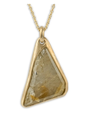 Parts of Four silver Halos rutilated quartz necklace - Gold