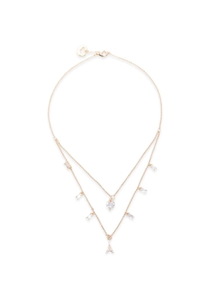 Maje zirconia brass necklace - Gold