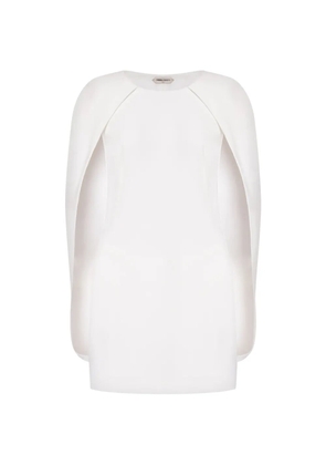 Alberta Ferretti cape mini dress - White