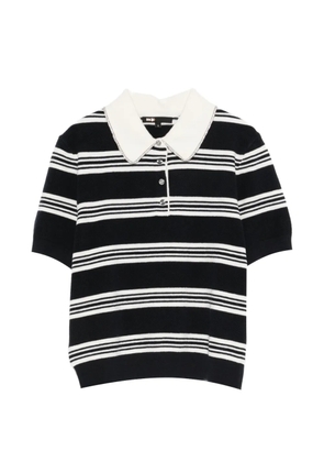 Maje striped polo top - Blue