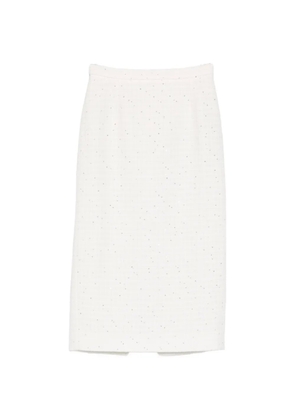 Alessandra Rich sequin-embellished midi skirt - White