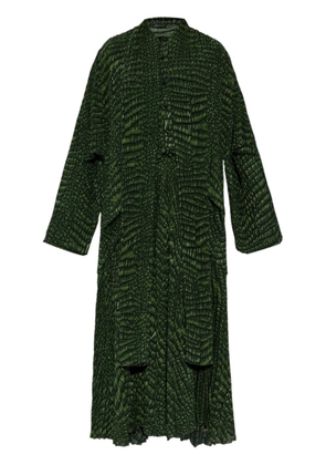 Balenciaga crocodile-print dress - Green