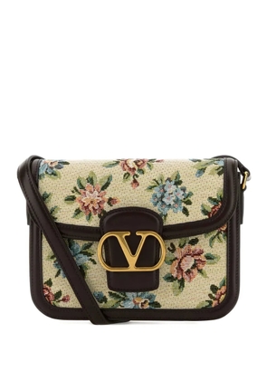 Valentino Garavani floral-pattern leather cross body bag - Neutrals