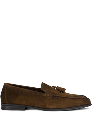 Doucal's tassel-detail suede loafers - Brown