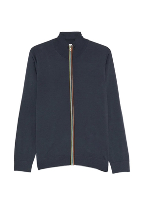 Paul Smith Signature Stripe zip-through cardigan - Blue