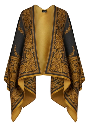 ETRO paisley-print wool cape - Black