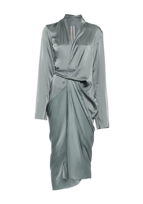 Rick Owens draped wrap dress - Blue