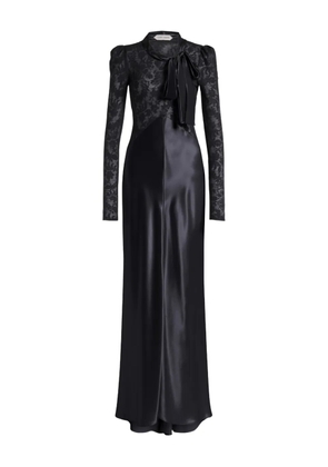 Alberta Ferretti lace-tie maxi dress - Black