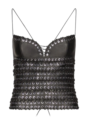 Ludovic de Saint Sernin Lee leather top - Black