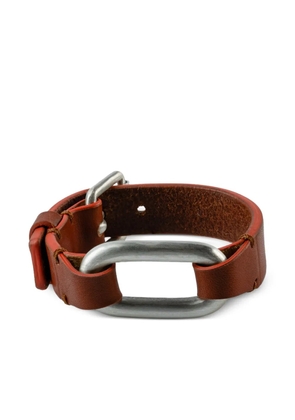 Parts of Four sterling silver Link Gauntlet bracelet - Brown