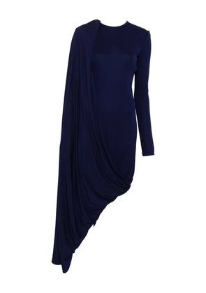 Sportmax draped asymmetrical dress - Blue