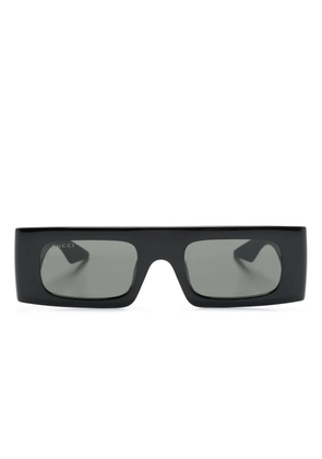 Gucci Eyewear Double G rectangular-frame sunglasses - Black