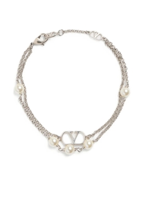 Valentino Garavani VLogo Signature double-chain bracelet - Silver