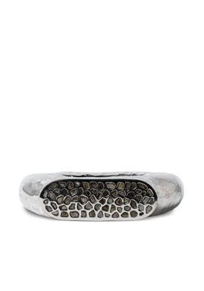 Parts of Four Thick Roman hammered diamond bracelet - Silver