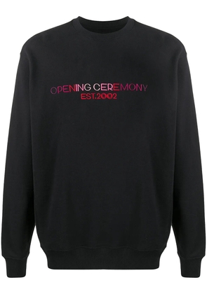 Opening Ceremony embroidered-logo crew-neck sweatshirt - Black