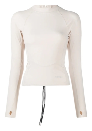 AMBUSH rear zip fastening top - Neutrals