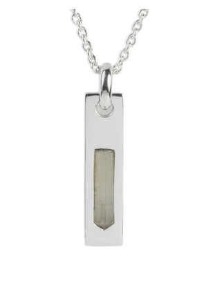 Parts of Four sterling silver zultanite rectangular-pendant necklace