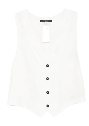 SAPIO button-fastening waistcoat - White