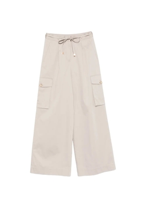 Agnona tie-detail cargo-pocket trousers - Neutrals