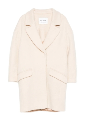 Ava Adore flap-pocket single-breasted coat - Neutrals