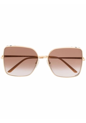 Cartier Eyewear panther-pattern sunglasses - Gold