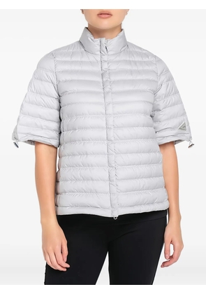 Add short-sleeve quilted jacket - Grey