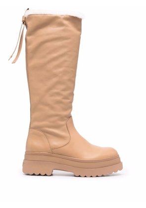 RED(V) Lye knee-length boots - Neutrals