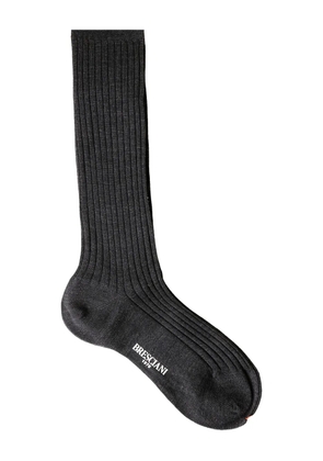 Bresciani ribbed wool blend socks - Grey