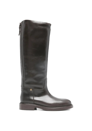 POEVE zip-fastening boots - Brown