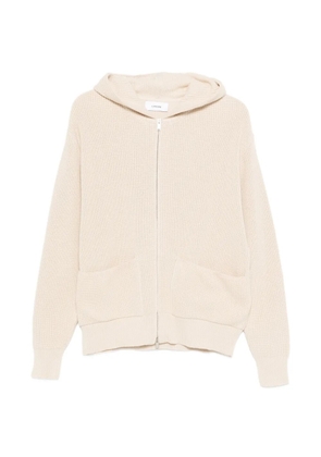 Lardini hooded zip-up cardigan - Neutrals