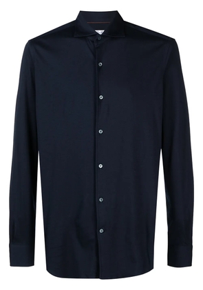 Loro Piana spread-collar long-sleeve shirt - Blue