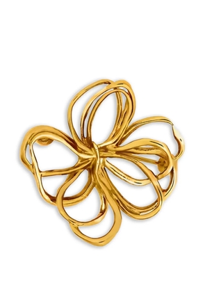 Oscar de la Renta floral brooch - Gold