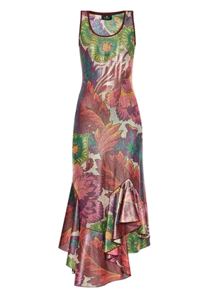 ETRO shimmering-finish midi dress - Red