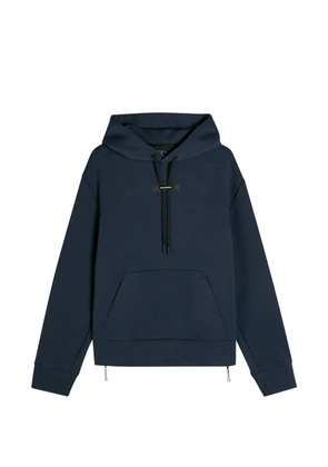 On logo-detail hoodie - Blue