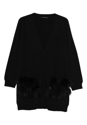 SAPIO fur pocket knitwear - Black