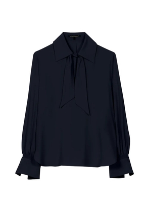 Luisa Cerano tie-neck blouse - Blue