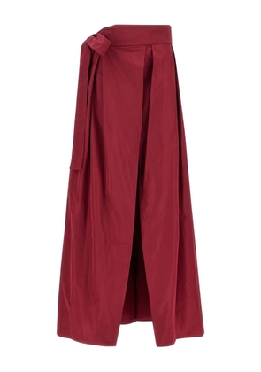 PINKO Cavallinaì pleated maxi skirt - Red